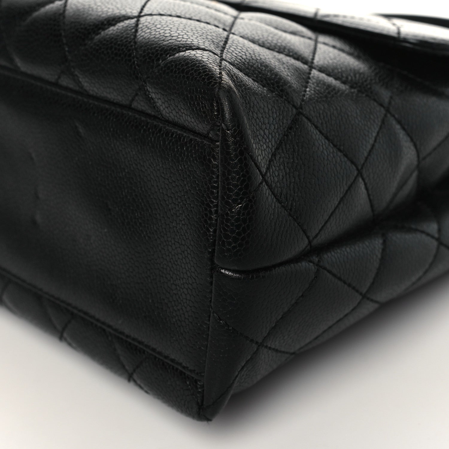Chanel Caviar Quilted Jumbo Kelly Flap Black 9 of 12