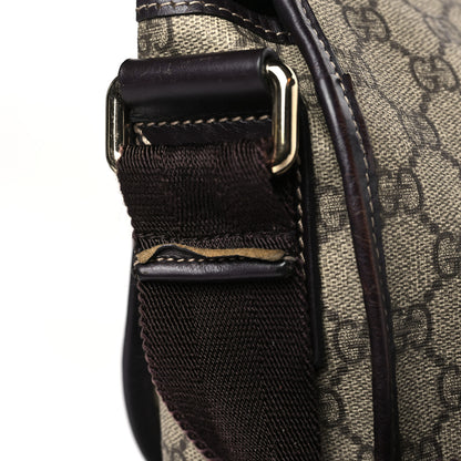 Gucci GG Plus Monogram Medium Double Buckle Flap Messenger Bag Beige Dark Brown 11 of 11