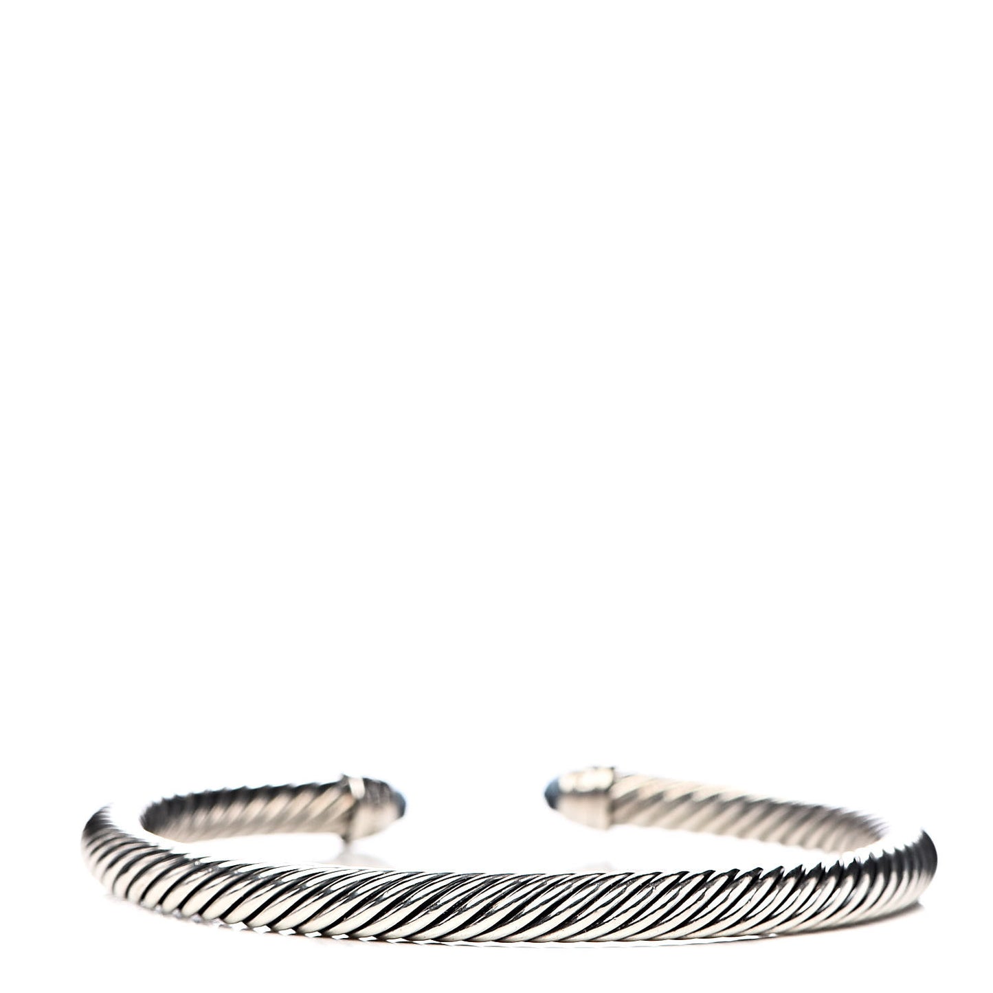 Sterling Silver Diamond Blue Topaz 5mm Cable Classics Bracelet