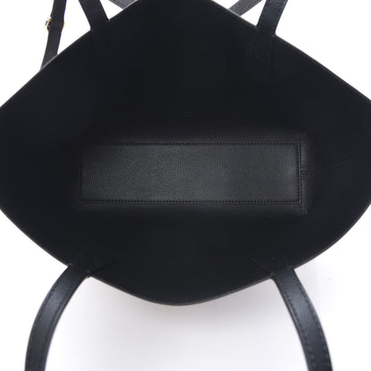 Burberry Grainy Calfskin Haymarket Check Small Reversible Tote Black 8 of 15