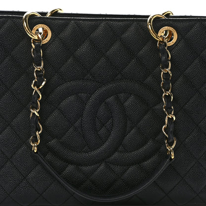 Chanel Caviar Quilted Grand Shopping Tote GST Black 6 of 15
