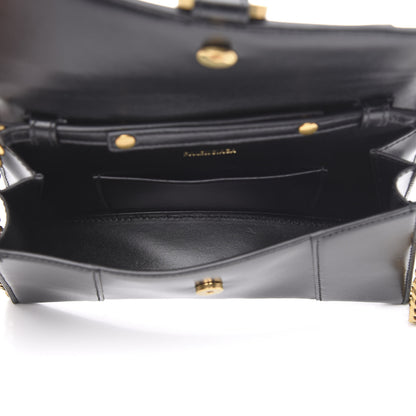 Balenciaga Shiny Box Calfskin Small Hourglass Evening Chain Bag Black 5 of 9