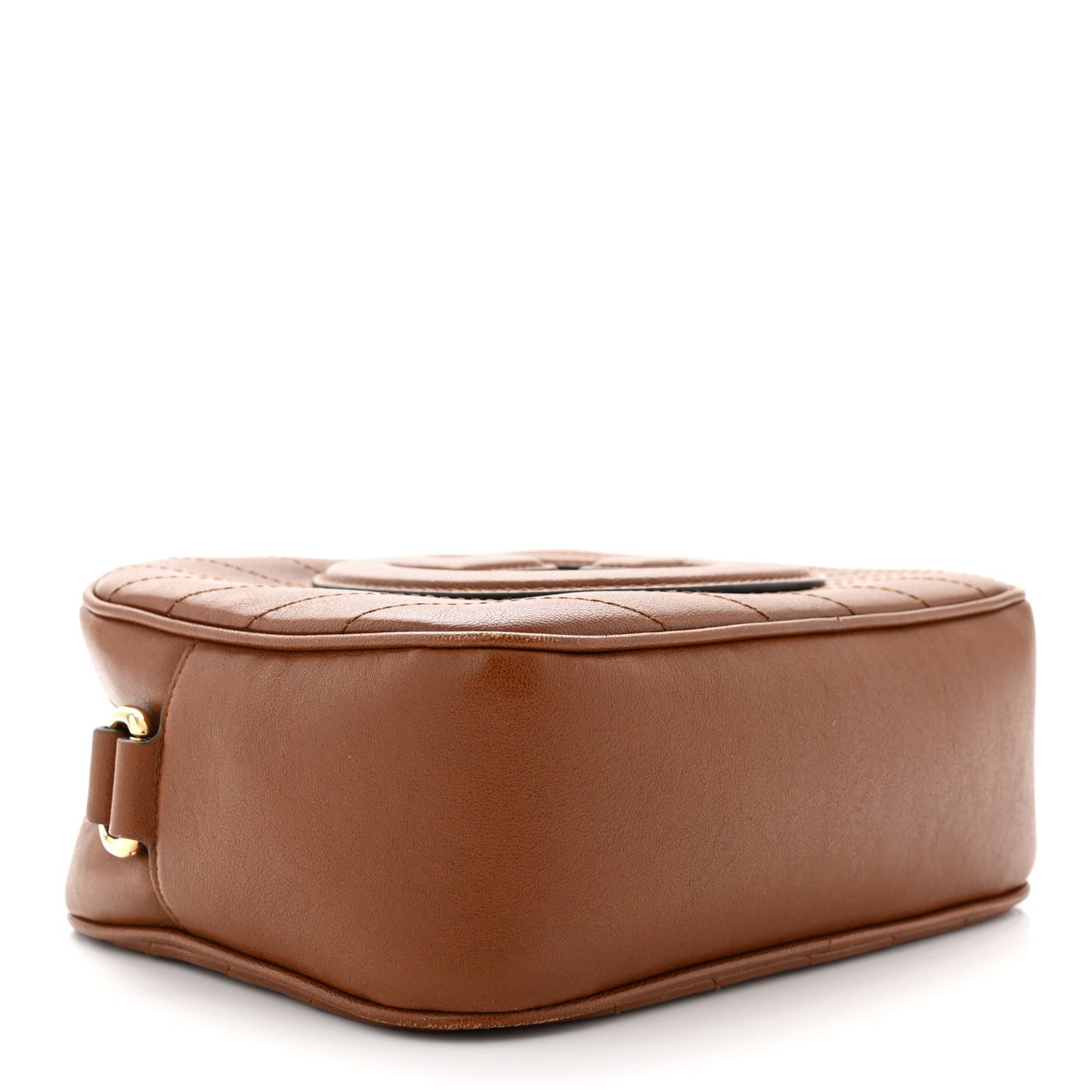 Sakai Be Green Calfskin Diagonal Stitched Small Blondie Shoulder Bag Cuir