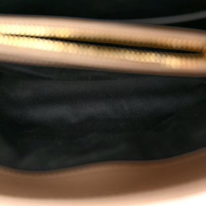 Saint Laurent Calfskin Y Quilted Monogram Small Loulou Chain Satchel Dark Beige 5 of 12