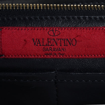 Valentino Garavani Vitello Medium Rockstud Tote Black 6 of 9