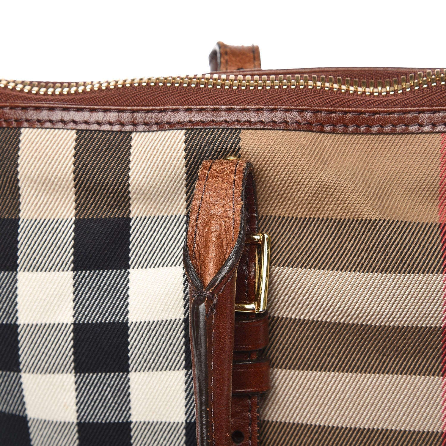 Burberry House Check Bridle Calfskin Small Salisbury Tote Tan 10 of 16