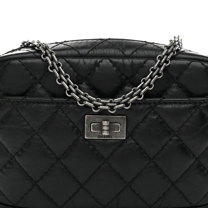 Chanel Aged Calfskin Quilted Mini Reissue Camera Case Black 8 of 10