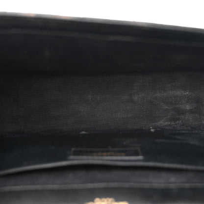 Saint Laurent Grain De Poudre Textured Mixed Matelasse Triquilt Medium Monogram Satchel Black 5 of 14