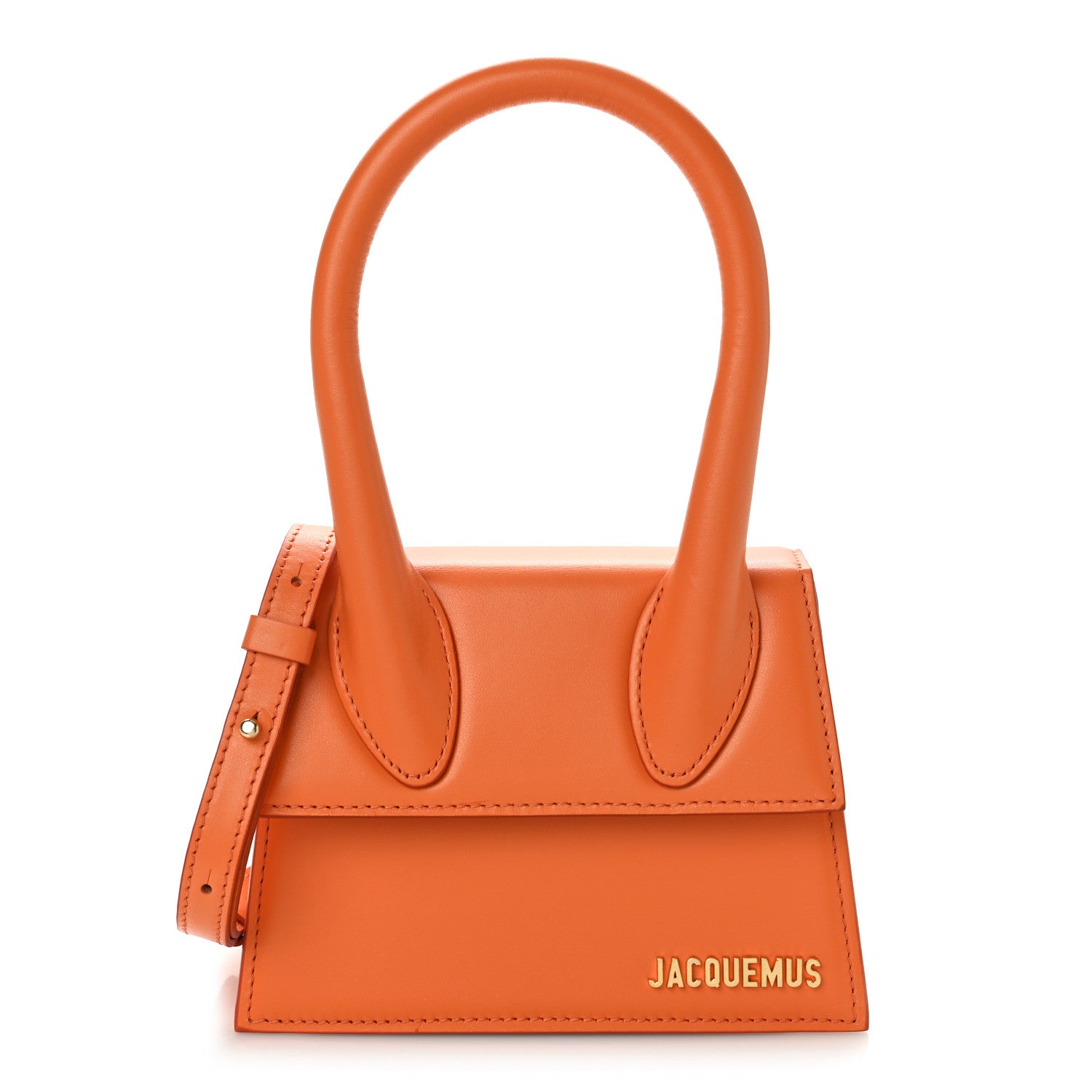 Jacquemus Smooth Calfskin Le Chiquito Moyen Orange 1 of 8