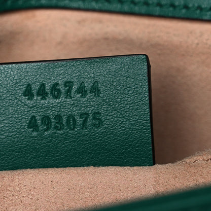 Gucci Calfskin Matelasse Mini GG Marmont Shoulder Bag Emerald Green 7 of 18
