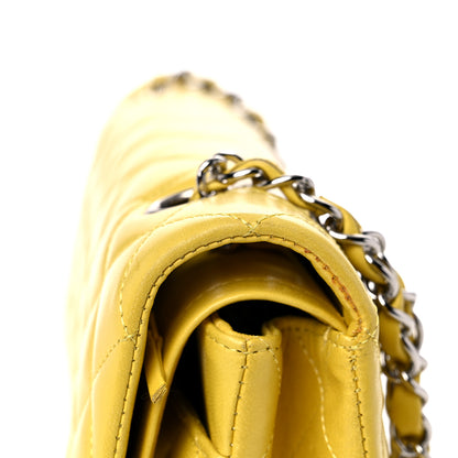Chanel Lambskin Quilted Medium Double Flap Yellow 16 of 16