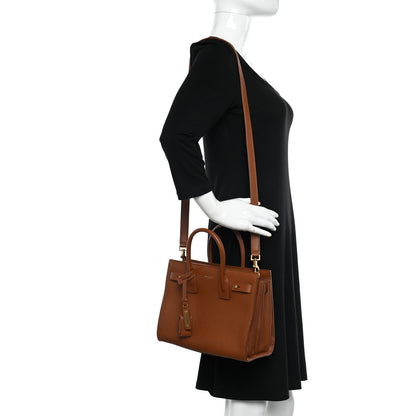 Saint Laurent Grained Calfskin Baby Sac De Jour Supple Canyon 2 of 10