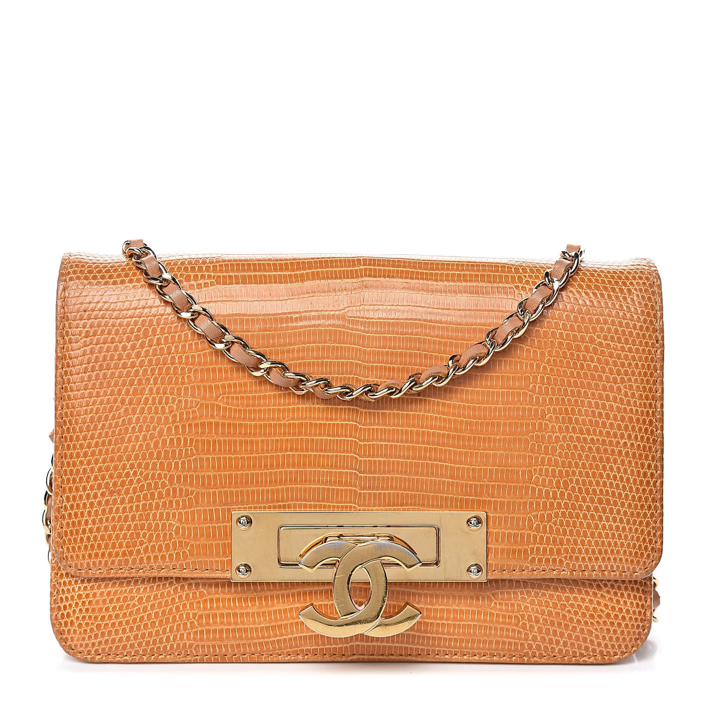 Lizard Golden Class Wallet on Chain WOC Orange