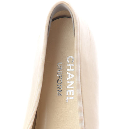 Chanel Lambskin Cap Toe Ballerina Flats 39 Ivory Navy 5 of 7