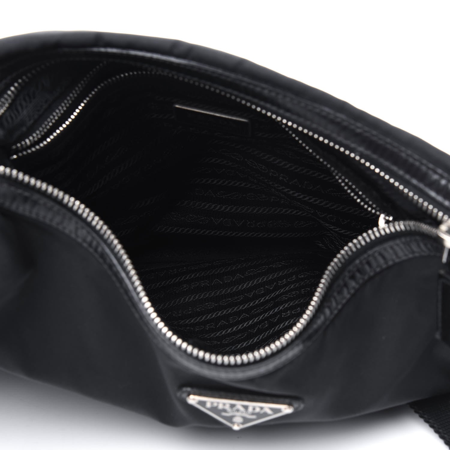 Prada Tessuto Nylon Calfskin Flat Messenger Bag Black 5 of 21