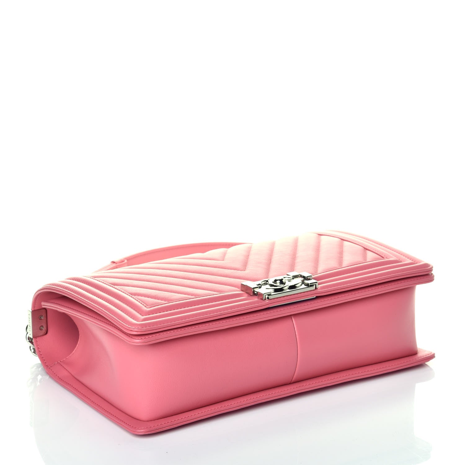 Chanel Lambskin Chevron Quilted New Medium Boy Flap Pink 4 of 9