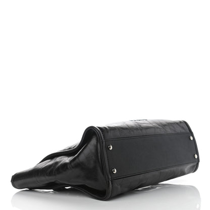 Chanel Glazed Calfskin Small Deauville Tote Black 4 of 11