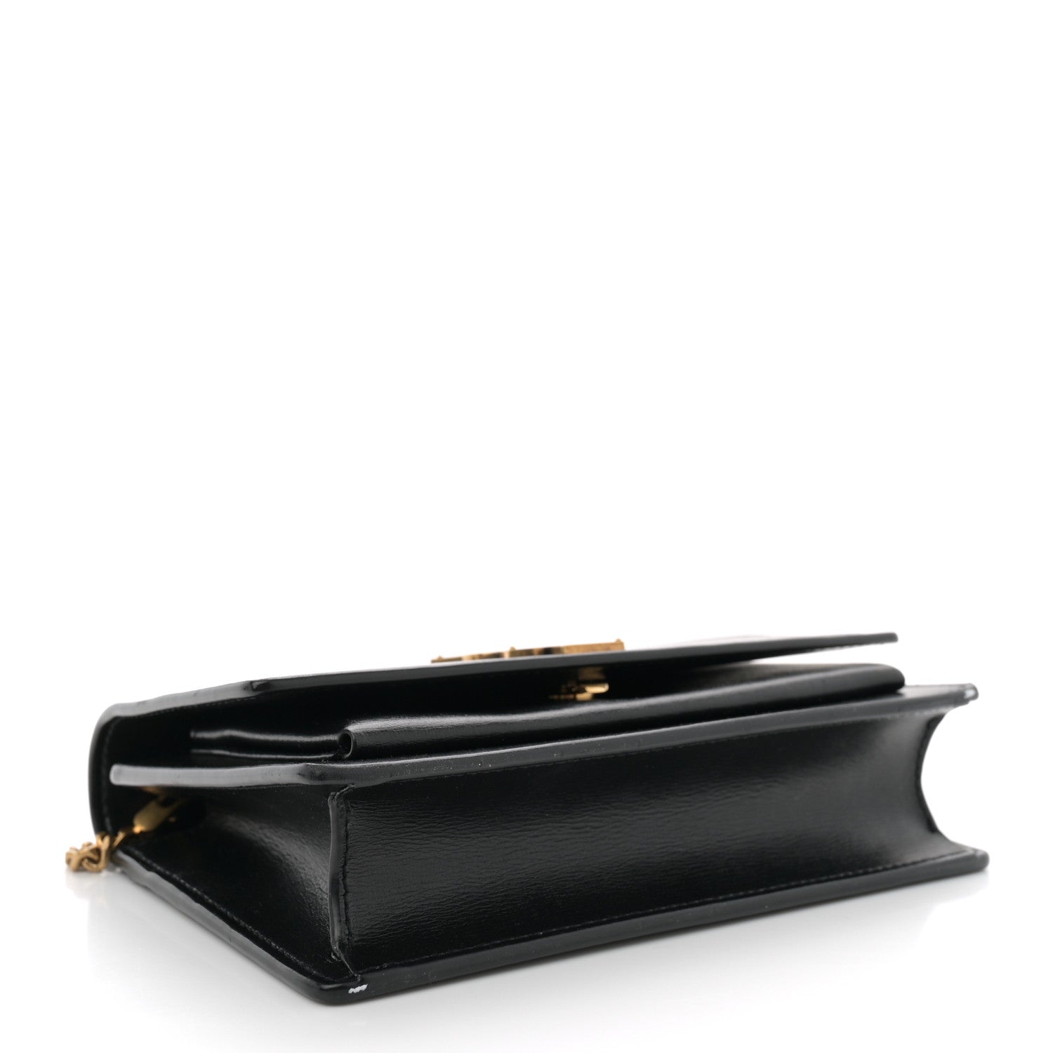 Saint Laurent Calfskin Monogram Sunset Chain Wallet Black 4 of 11