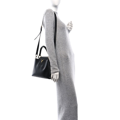 Louis Vuitton Taurillon Capucines BB Black Fuchsia 2 of 10