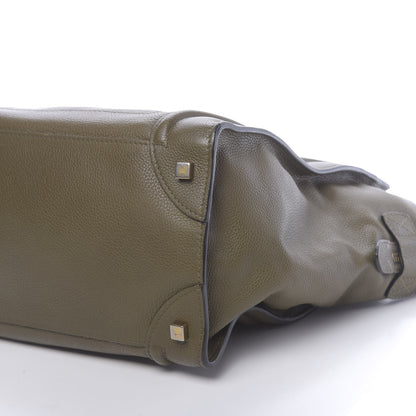 Celine Drummed Calfskin Mini Luggage Jungle 13 of 14