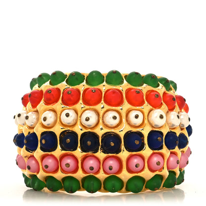 Chanel Metal Beaded Cuff Gold Multicolor 1 of 4