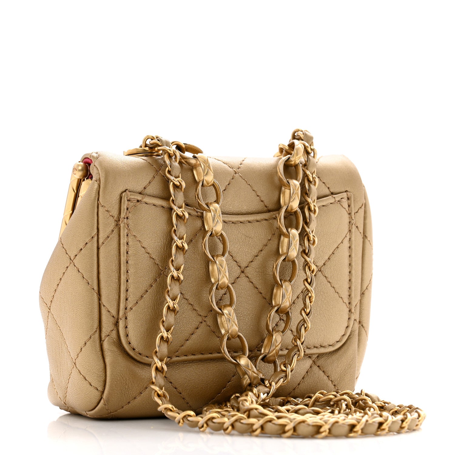 Chanel Metallic Lambskin Quilted Small My Crush Bag Gold 3 of 12