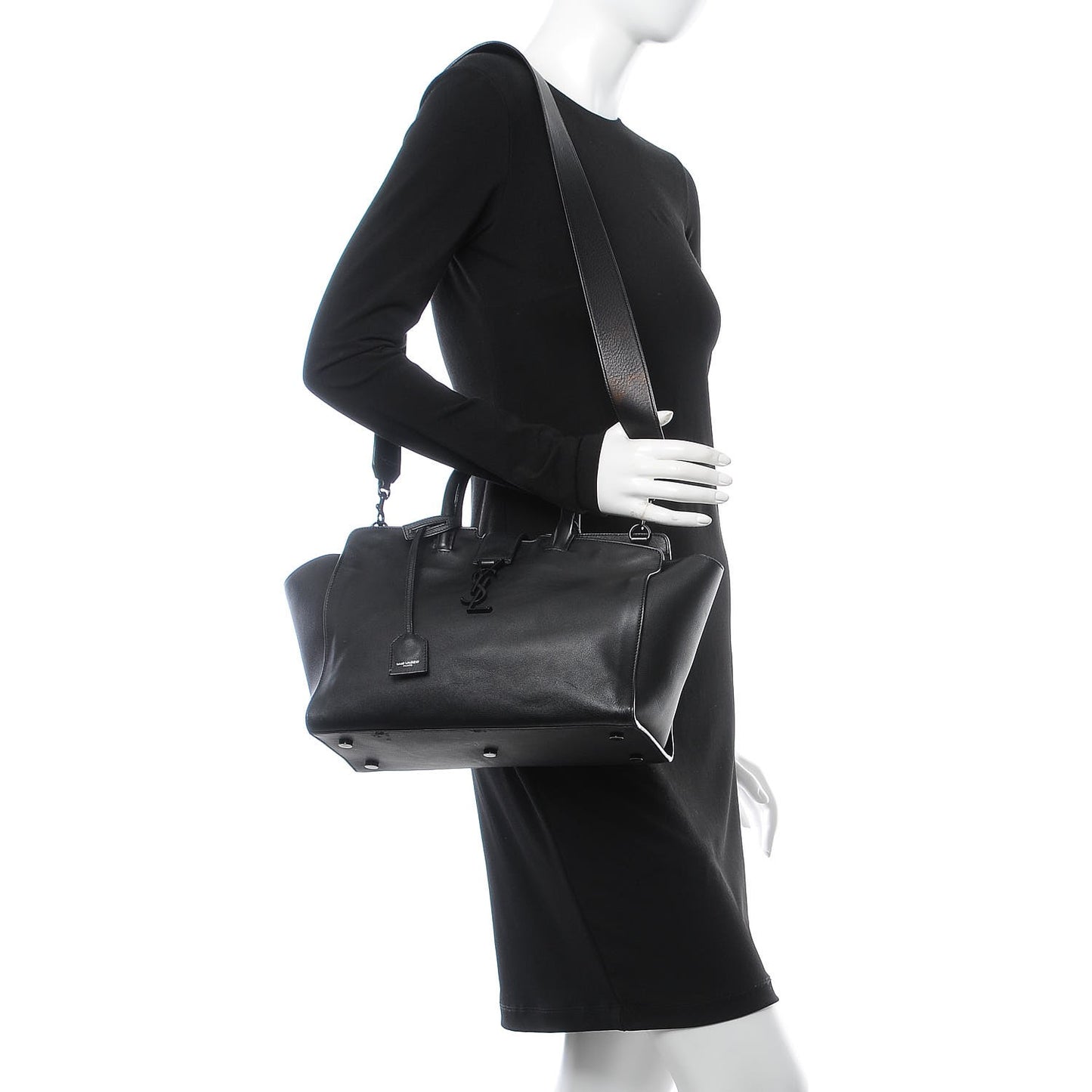 Calfskin Small Monogram Downtown Cabas Black