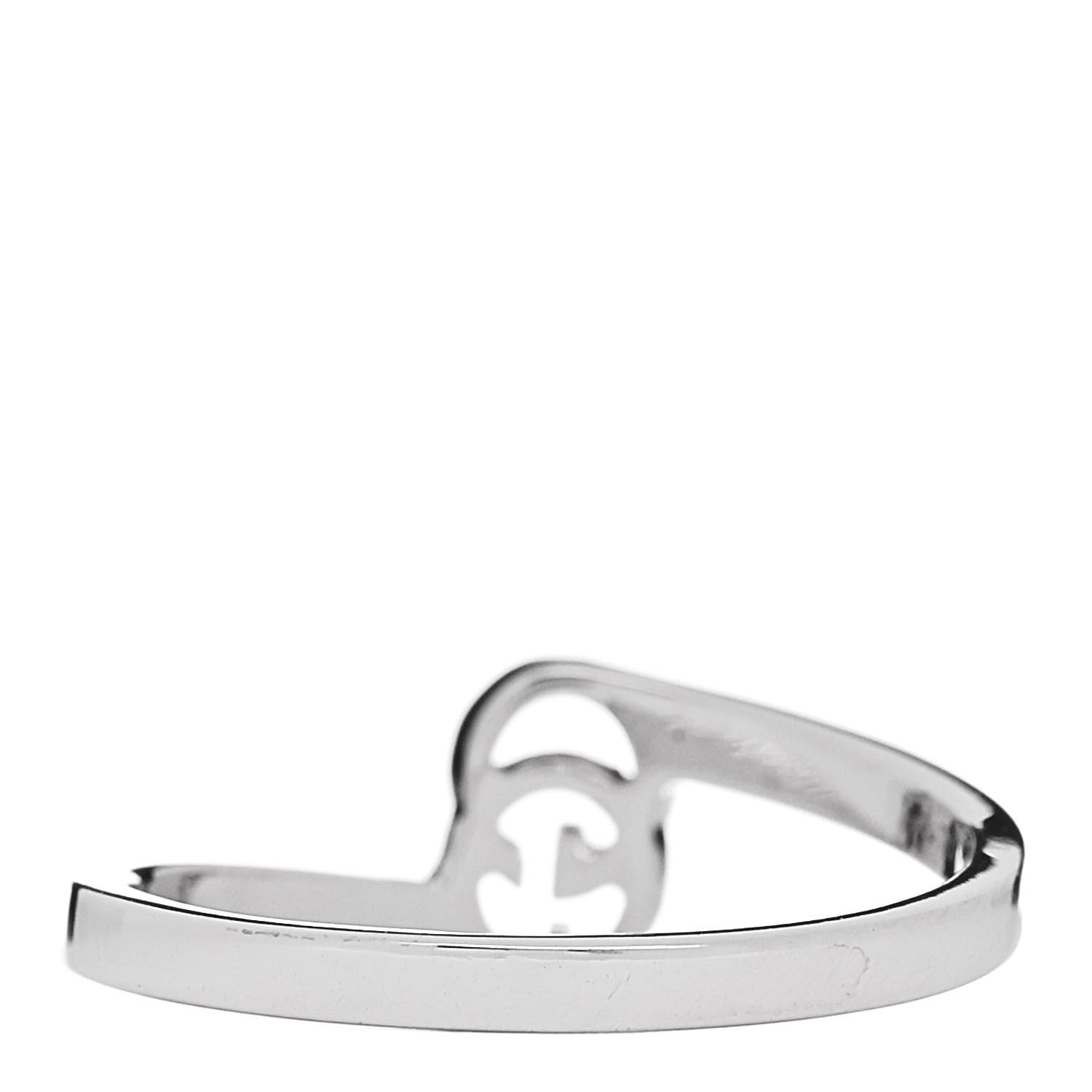 Gucci 18K White Gold Running G Ring 53 6.5 3 of 6
