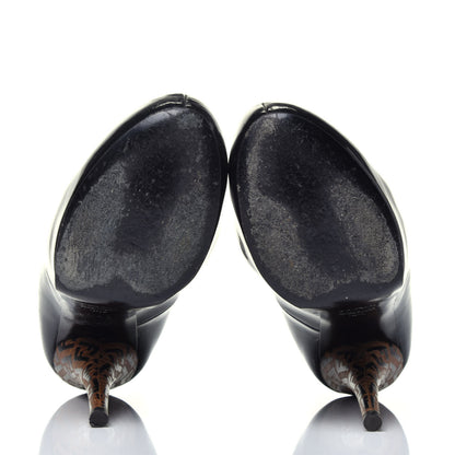 Fendi Patent FF Superstar Platform Pumps 36.5 Black 5 of 7