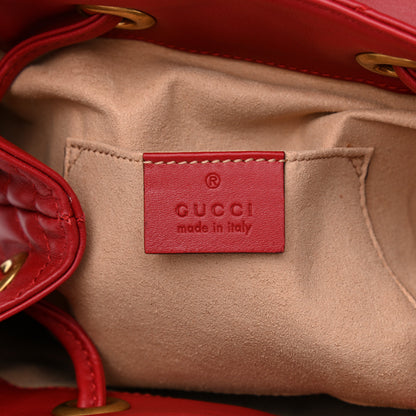Gucci Calfskin Matelasse GG Marmont Flap Backpack Hibiscus Red 6 of 10