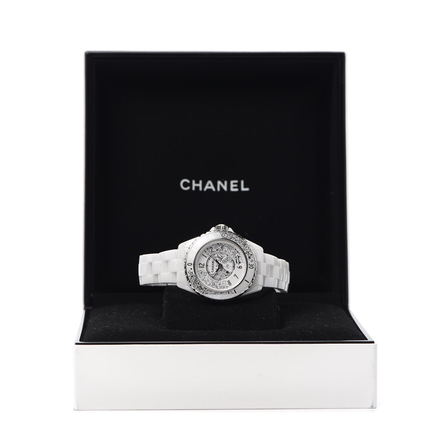 Chanel Stainless Steel Ceramic Diamond 33mm J12 Limited Edition Quartz Watch White 6 of 6