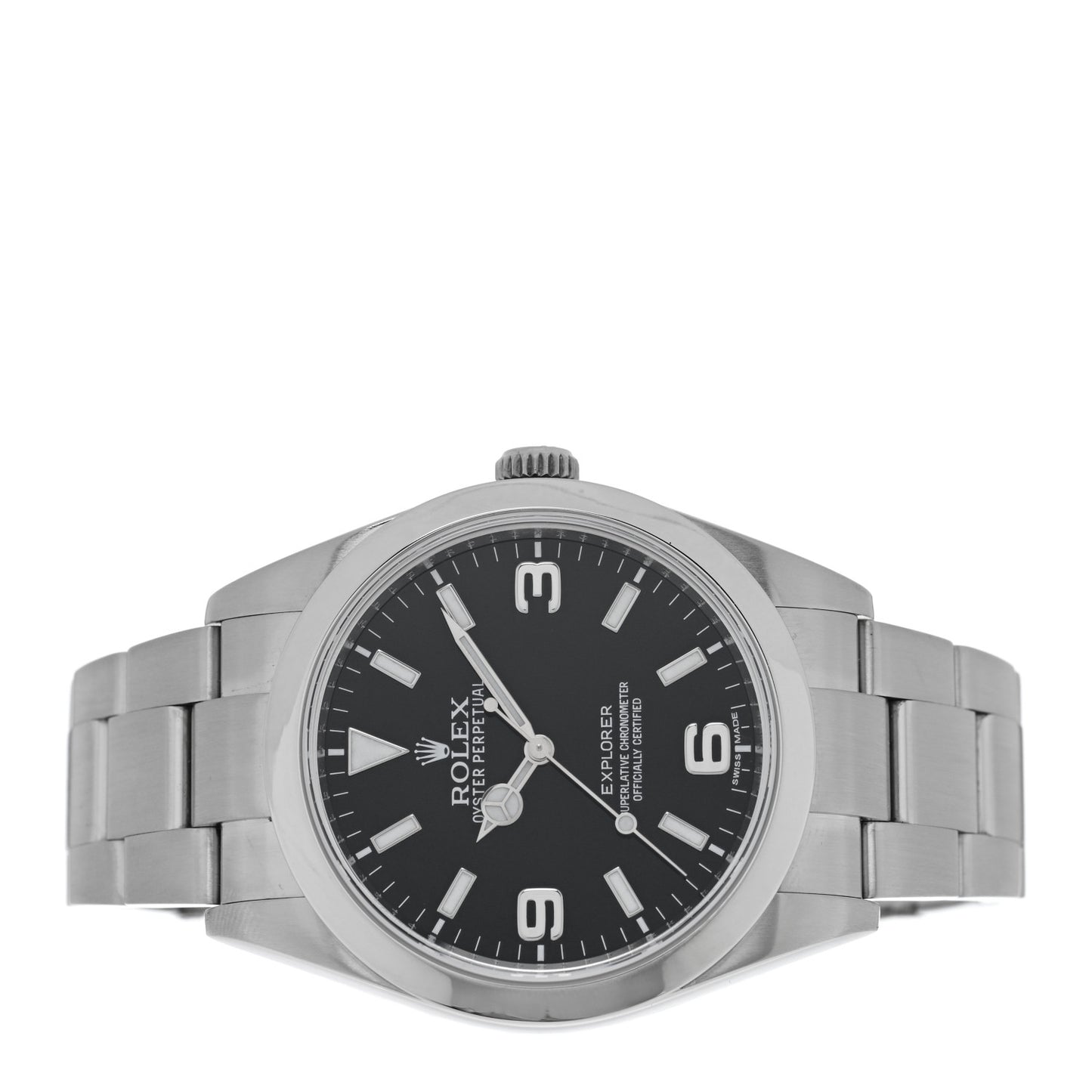 Stainless Steel 39mm Oyster Perpetual Explorer Watch Black 214270
