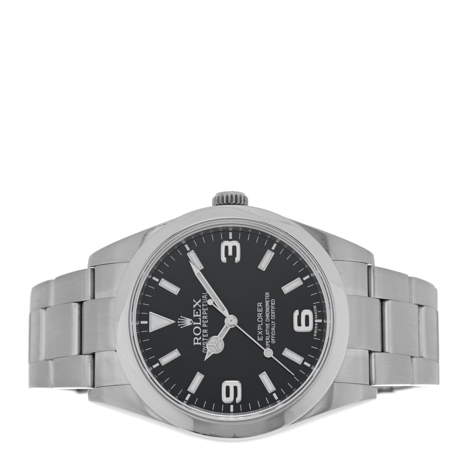 Rolex Stainless Steel 39mm Oyster Perpetual Explorer Watch Black 214270 2 of 5