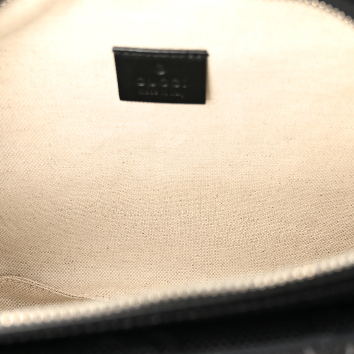 Calfskin GG Tennis Embossed Pocket Belt Bag Black