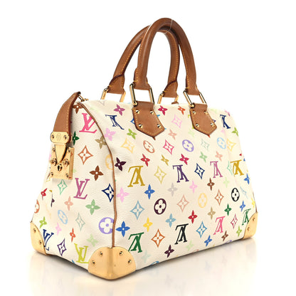 Louis Vuitton Monogram Multicolor Speedy 30 White 3 of 16