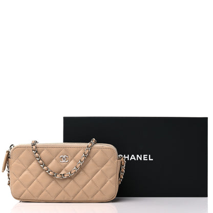 Chanel Caviar Quilted Small Clutch With Chain Beige 14 of 14