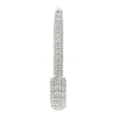 Anita Ko 18K White Gold Diamond Mini Safety Pin Earring 3 of 5