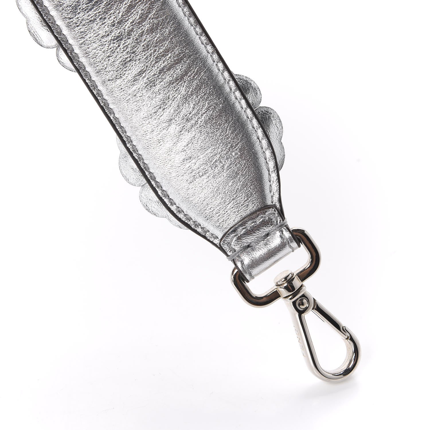 Fendi Vitello Catalan Mirror Flowerland Studded Strap You Silver 4 of 4
