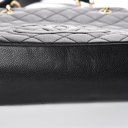 Chanel Caviar Quilted Petit Shopping Tote PST Black 6 of 10