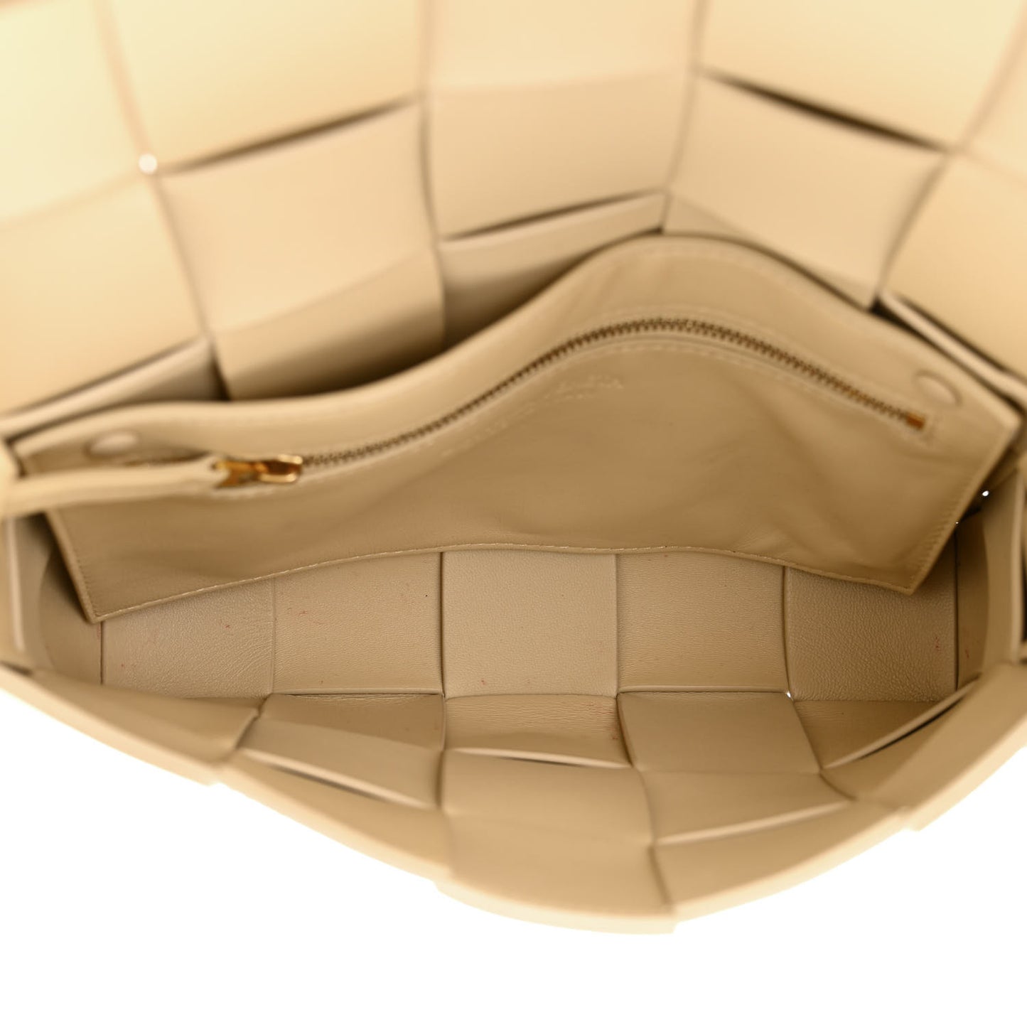 Brushed Calfskin Maxi Intreccio Crossbody Cassette Bag Porridge