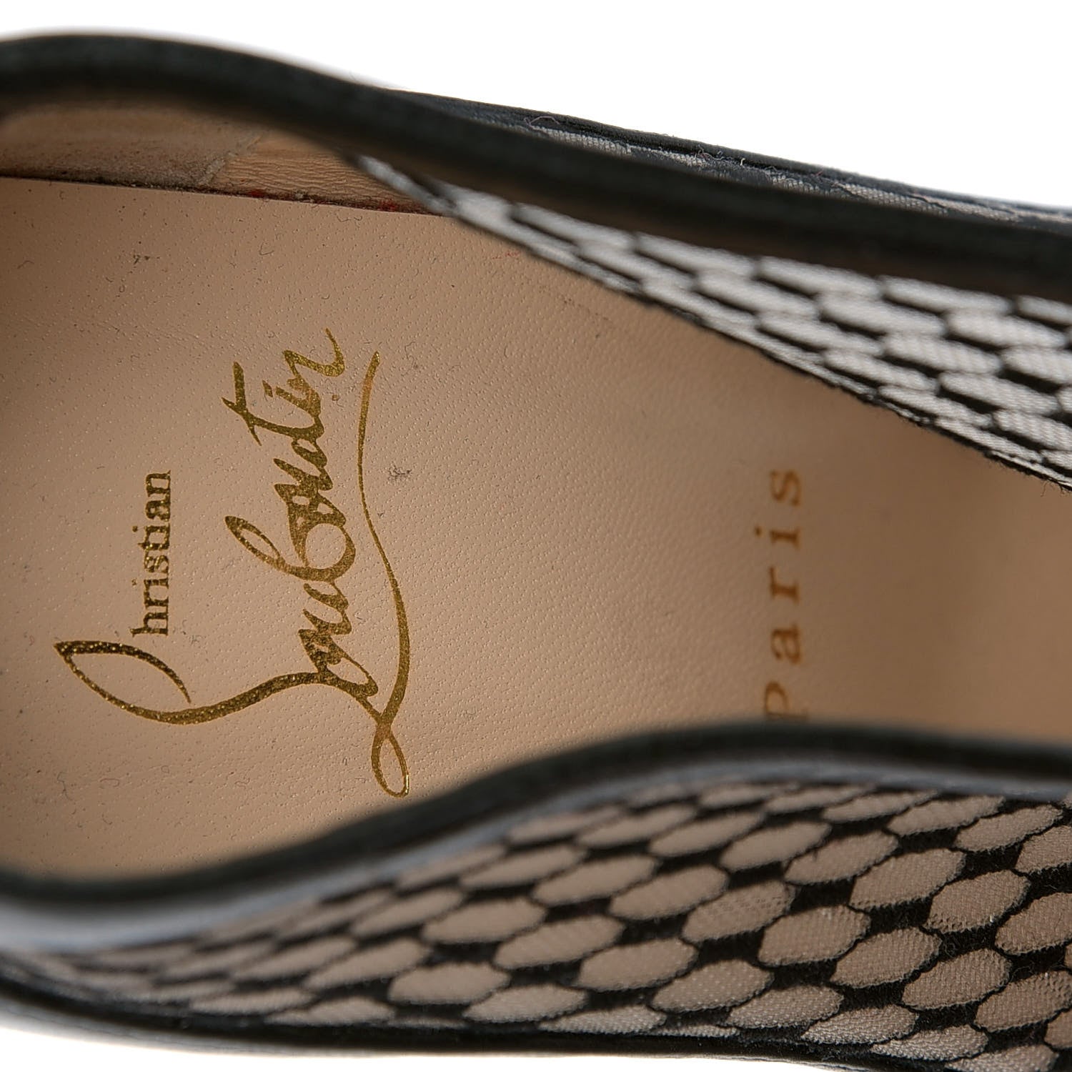 Christian Louboutin Nappa Fishnet 100 Booties 37.5 Black 6 of 6
