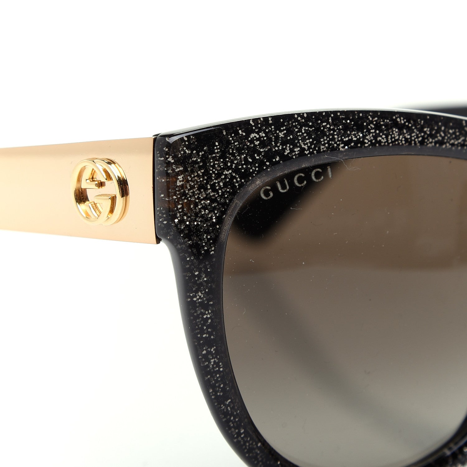 Gucci Glitter Cat Eye Sunglasses 3739/N/S Black 7 of 8