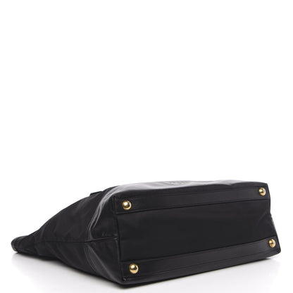 Prada Tessuto Nylon Soft Calf Tote Black 4 of 13