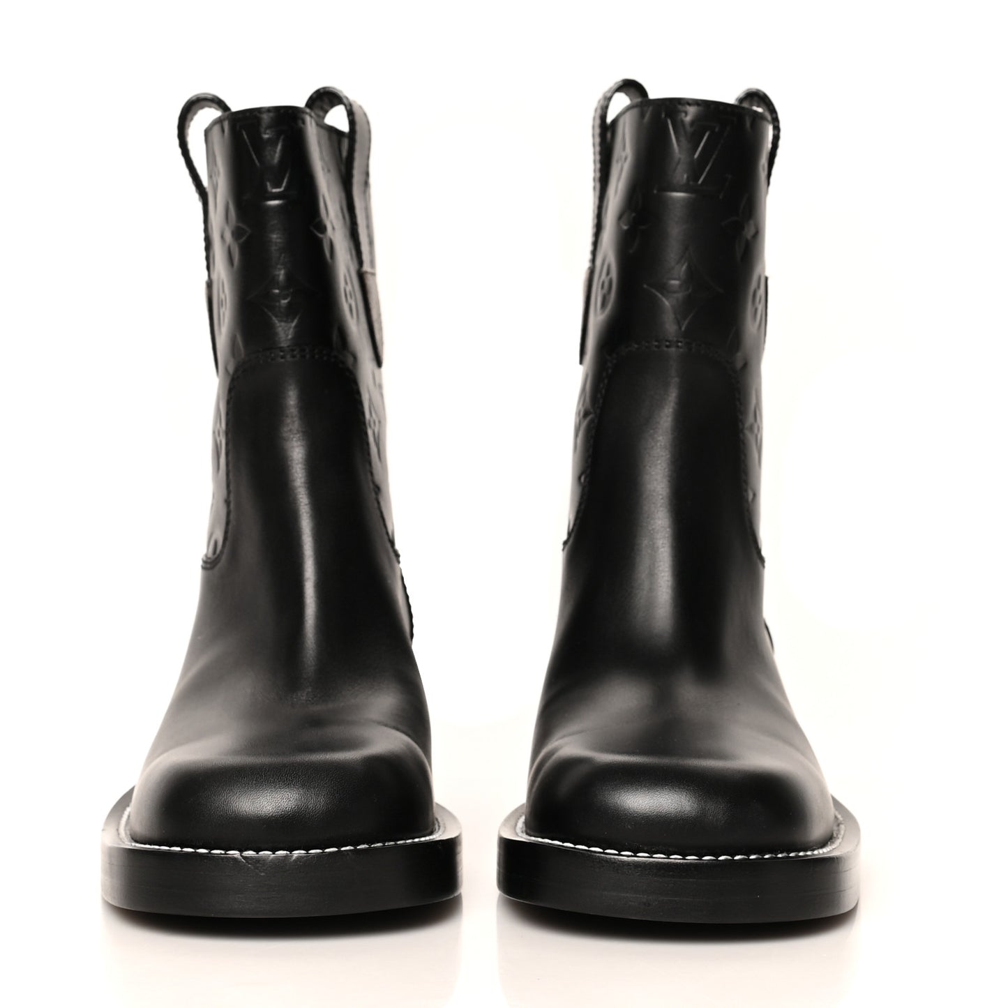 Calfskin Monogram Downtown Ankle Boots 38 Black
