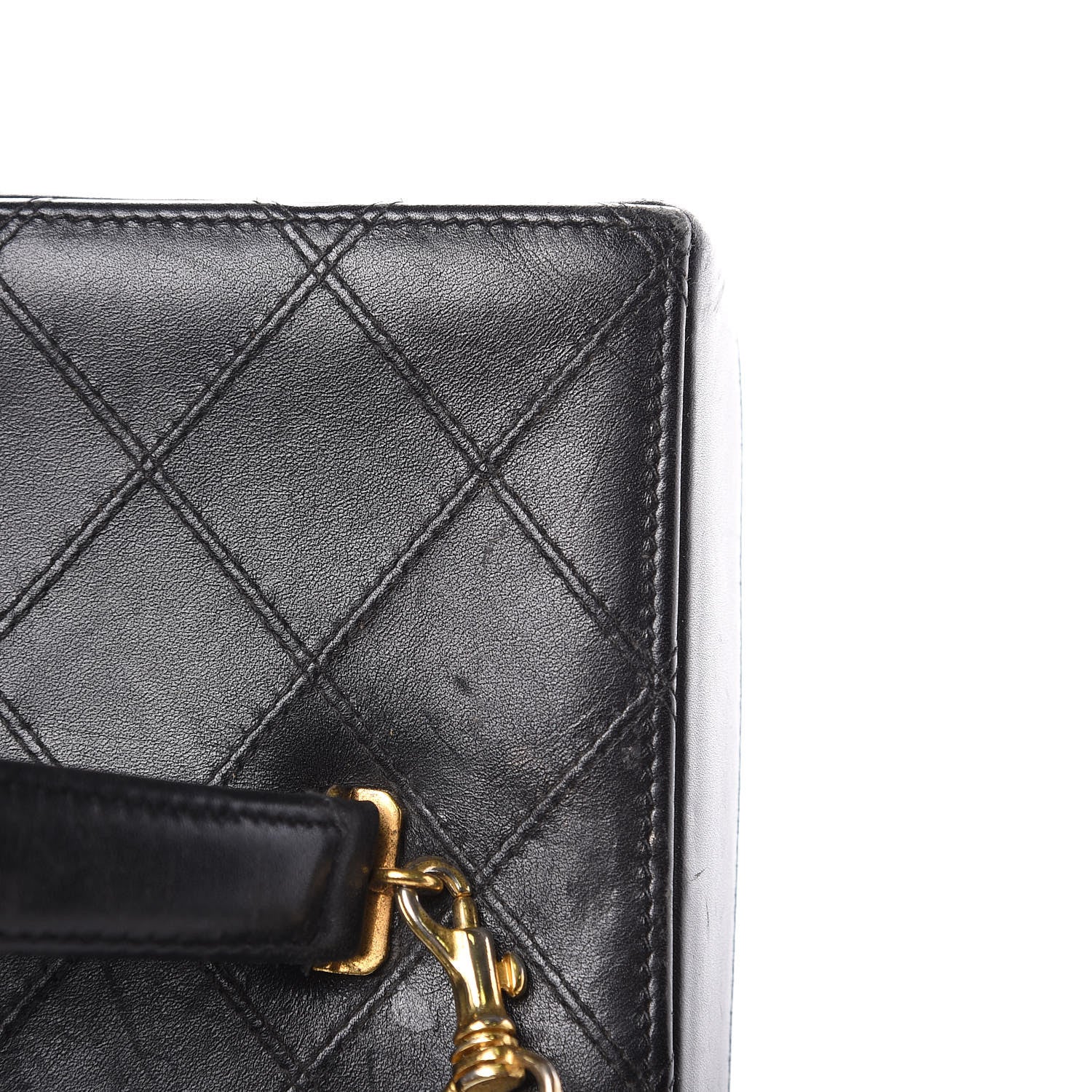 Chanel Calfskin Stitch Vanity Case Black 13 of 22