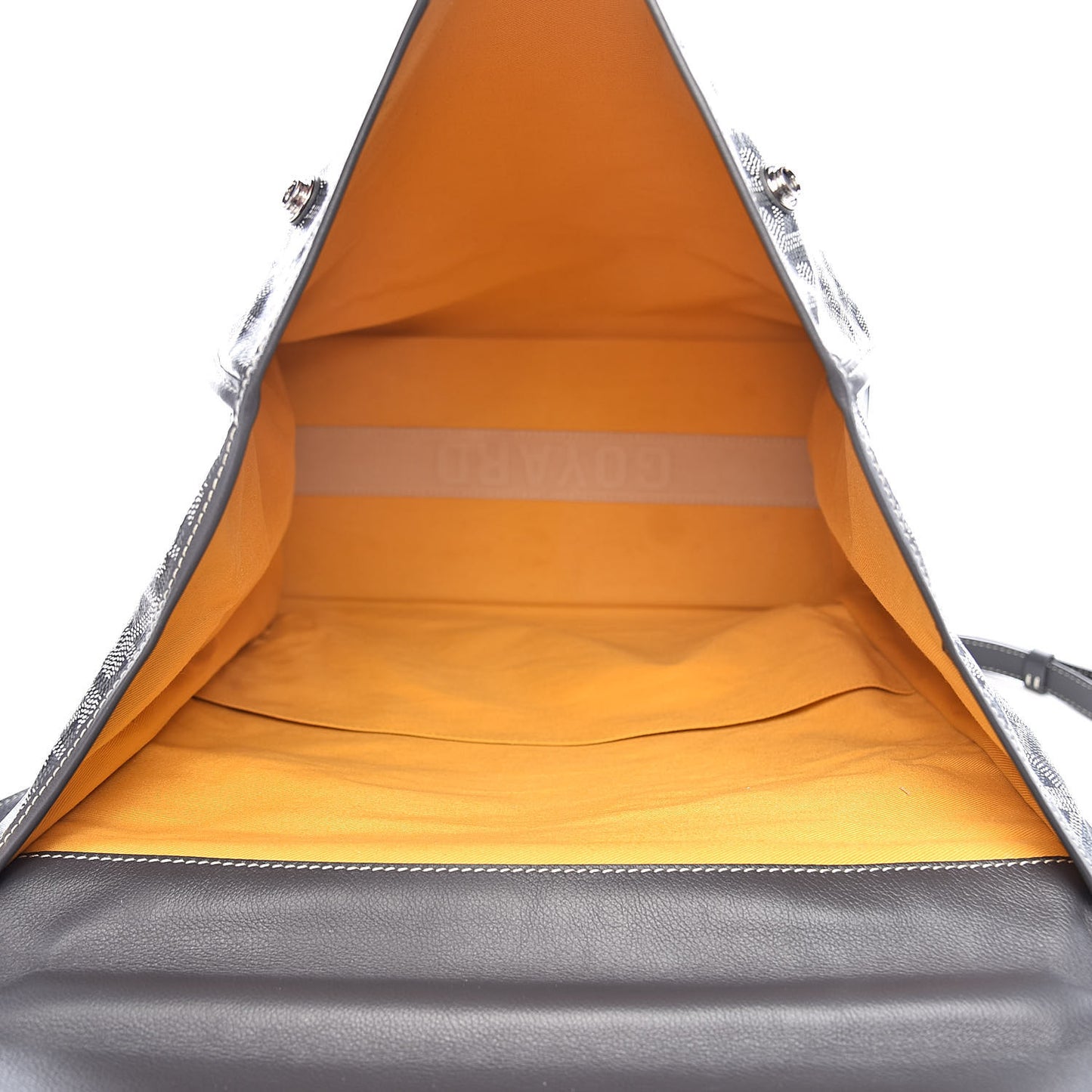 Goyardine Saint Leger Soft Briefcase Backpack Grey