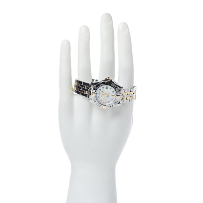 Breitling Stainless Steel 18K Yellow Gold Diamond Mother of Pearl 32mm Galactic Quartz Watch D71356 2 of 7