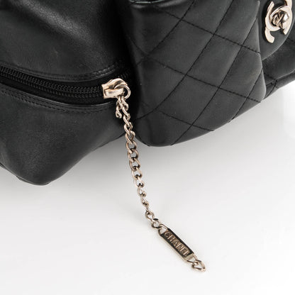 Chanel Calfskin Quilted Large Cambon Multipocket Reporter Black White 5 of 9