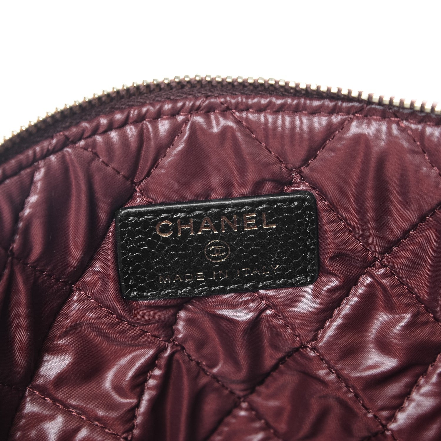 Chanel Caviar Quilted Medium Cosmetic Case Black 6 of 7
