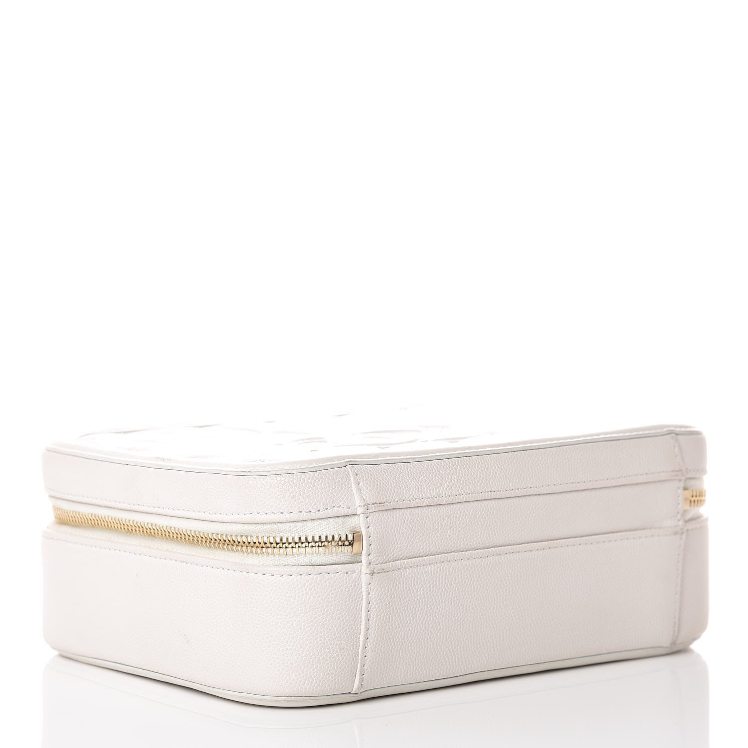 Chanel Caviar Quilted Medium CC Filigree Vanity Case White 4 of 13